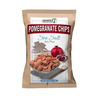 Simply7 Pomegranate Chips, Sea Salt, 4-Ounce bags