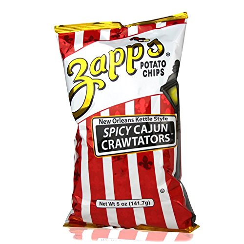 Zapp's New Orleans Kettle Style Potato Chips 5oz Bags (Pack of 4) (Spicy Cajun Crawtators)