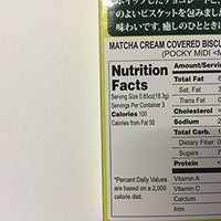 Glico Pocky Japan Midi-green Tea Matcha Flavor Chocolate Biscuit 12 Sticks