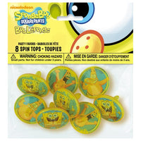 SpongeBob SquarePants Plastic Spinning Tops, 8ct