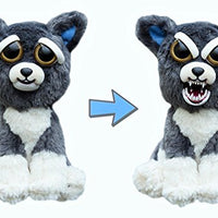 Feisty Pets: Sammy Suckerpunch- Adorable 8.5" Plush Stuffed Dog That Turns Feisty With A Squeeze