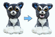 Feisty Pets: Sammy Suckerpunch- Adorable 8.5" Plush Stuffed Dog That Turns Feisty With A Squeeze