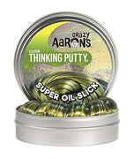 Crazy Aaron's Thinking Putty 4" Tin 3.2 oz Super Oil Slick - Multi-Color Metallic - Never Dries Out
