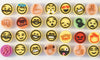 Emoji Icons Bracelet, Black/Purple/Blue, 3-Pack