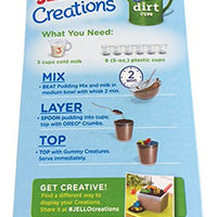 Jell-o Creations Dessert Kit Oreo Dirt cups- 2 Boxes