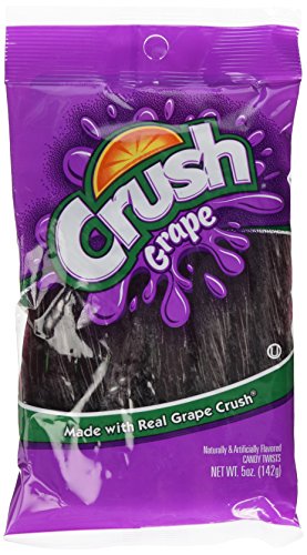 Grape Crush Licorice Twists - Made with Real Grape Crush! 5oz (4 Packs)