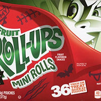 Betty Crocker Fruit Roll-ups Mini Rolls Screamin' Strawberry Tattoos Fruit Flavored Snacks, 0.37 Oz, 36 Count