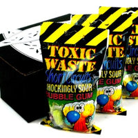 Toxic Waste Short Circuits Sour Bubble Gum, 3.2oz/pack, 3 Packs in a Gift Box