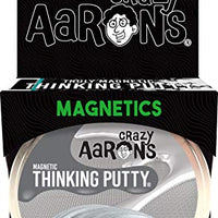 Crazy Aaron's Thinking Putty 4" Tin (3.2 oz) Quicksilver - Magnetic Putty - Magnet Included - Never Dries Out