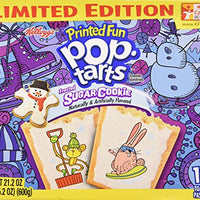 Kelloggs Printed Fun Pop Tarts Frosted Sugar Cookie - Limited Edition, 12 Pastries, 21.2 oz Box