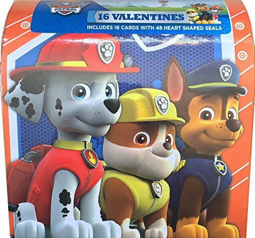 Paw Patrol Classroom Valentines 16 Cards With 48 Heart Shaped Seals