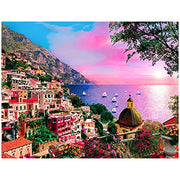 Jigsaw Puzzles for Adults 1000 Piece Puzzle Romantic Positano Seaside Town Scene Puzzles Challenging Puzzle Game