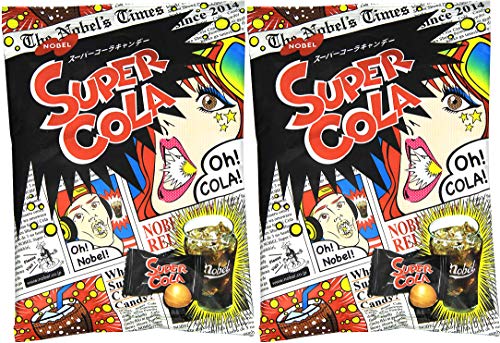 Nobel Super Soda/lemon/cola Candy, 3.1-ounce Bags (Pack of 2) [Japan Import] - Sour and Fizzy Tastes (Cola)