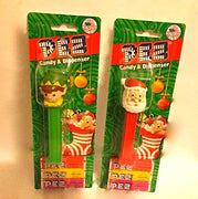 Combo Pack - PEZ - Santa Dispenser and Elf Dispenser, Plus 6 Refill Candy Packs