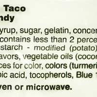 Raindrops Gummy Candy Taco with 23 Gummy Candies in a Taco Shell