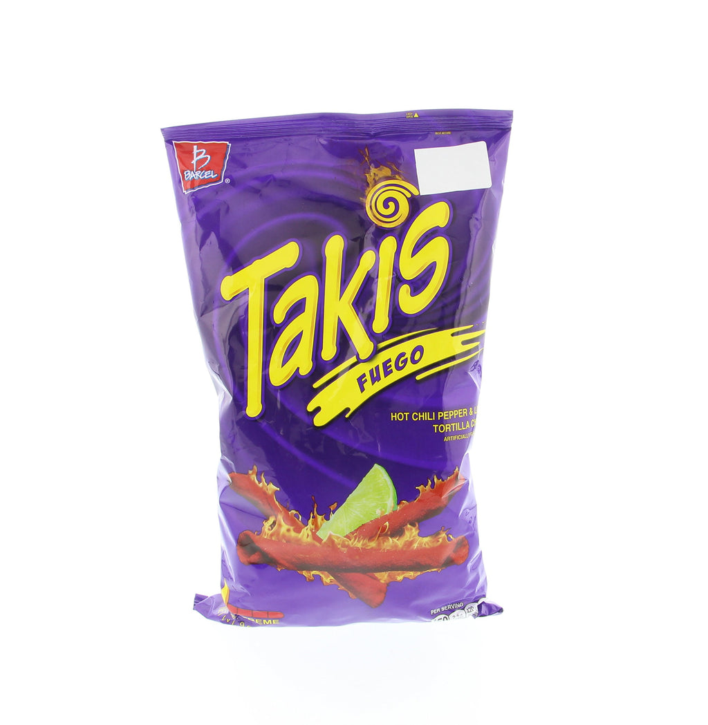 Takis Fuego Hot Chili Pepper & Lime Flavored Corn Snacks(One 9.9 oz. Bag)