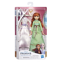 Disney Frozen Arendelle Fashions Anna Fashion Doll with 2 Outfits, Green Nightgown & White Dress Inspired by the Frozen 2 Movie - Toy For Kids 3 Years Old & Up