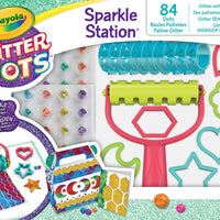 Crayola - Dots Sparkle Station, Set for Play and Create with Mouldable Glitter, Multicoloured, 04-0804
