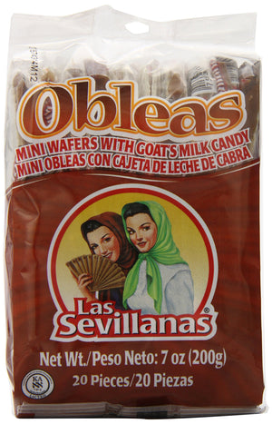 Mini Obleas with Cajeta (20 Delicious Wafers with Goat's Milk Candy)